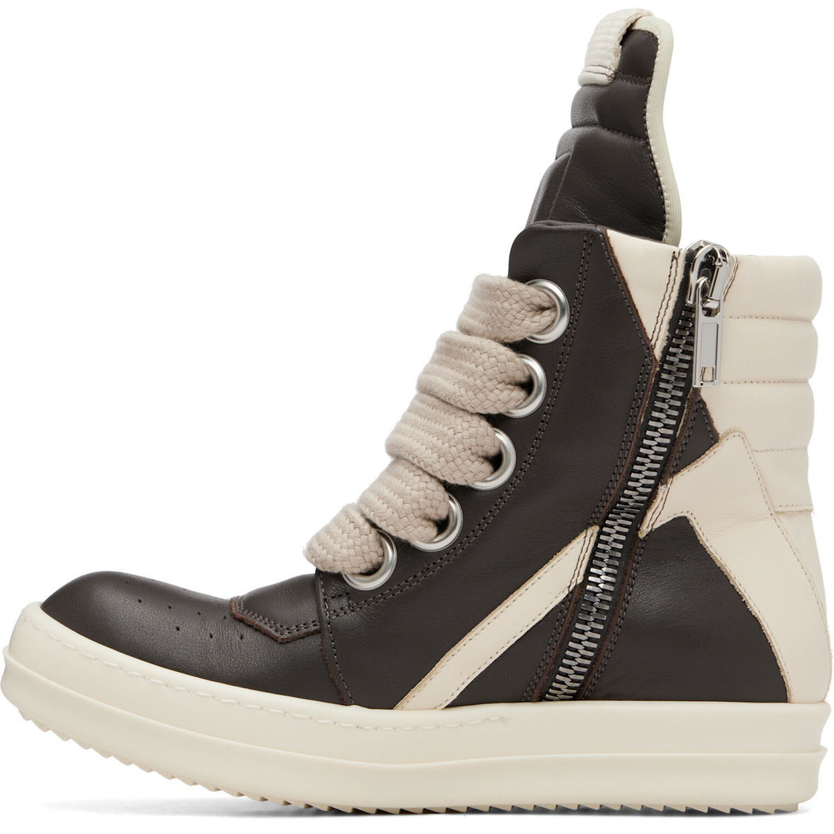 Rick Owens Brown Tower Jumbolace Geobasket Sneakers