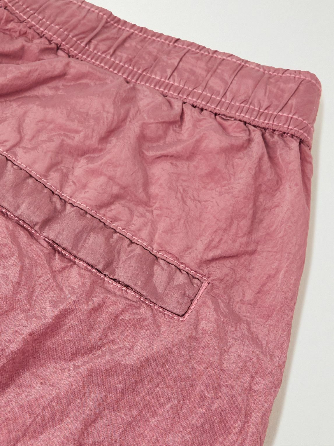 STONE ISLAND コットンパンツ　TYPE:SL W32 PINK Stone Island - Tapered Logo-Appliquéd Garment-Dyed Cotton