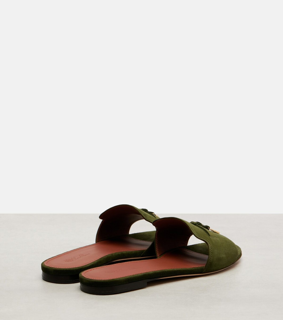 Loro Piana Summer Charms suede slides