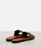 Loro Piana Summer Charms suede slides