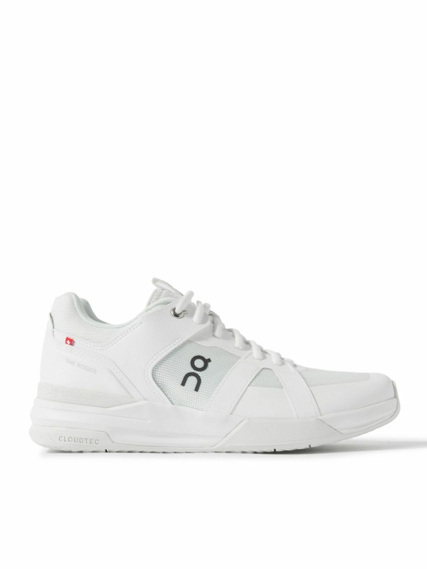 Photo: ON - The Roger Clubhouse Pro Leather and Mesh Tennis Sneakers - White