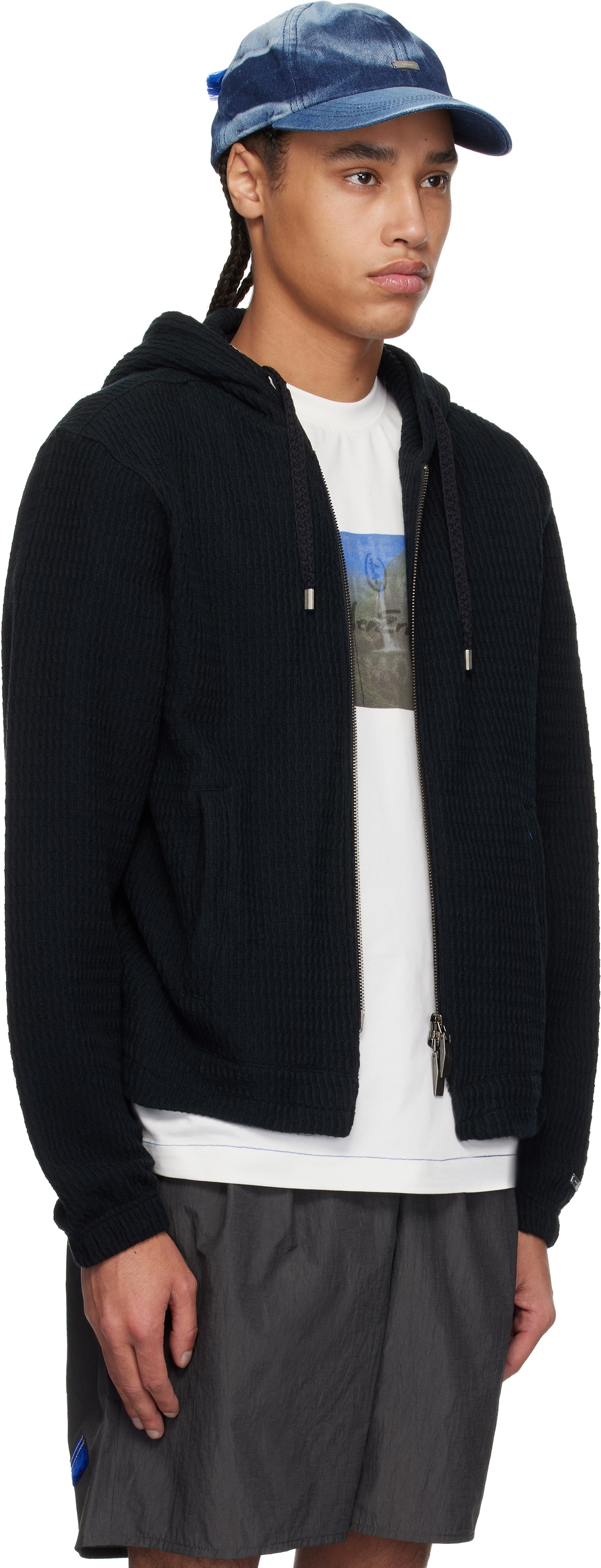 ADER error Black Lunel Zip-Up Product. 30 Hoodie ADER error