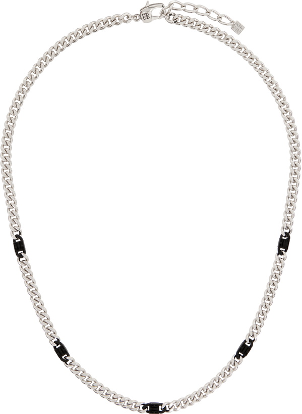 Photo: Givenchy Silver & Black 4G Necklace