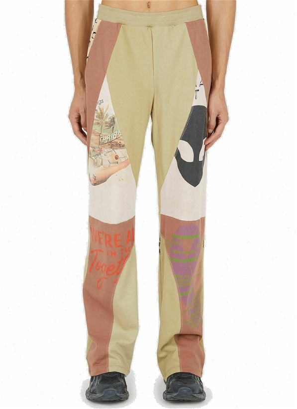 Photo: Patchwork T-Shirt Track Pants in Beige