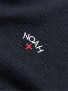 adidas Consortium - Noah Logo-Embroidered Striped Wool-Blend Sweater - Blue