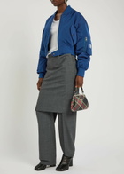 Vivienne Westwood Bernardo Quilted Taffeta Bomber Jacket Blue