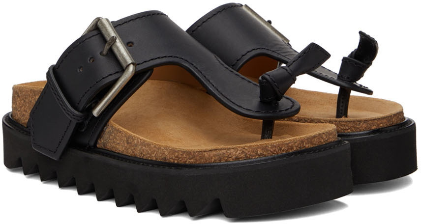 Acne Leather Flat Sandals Acne