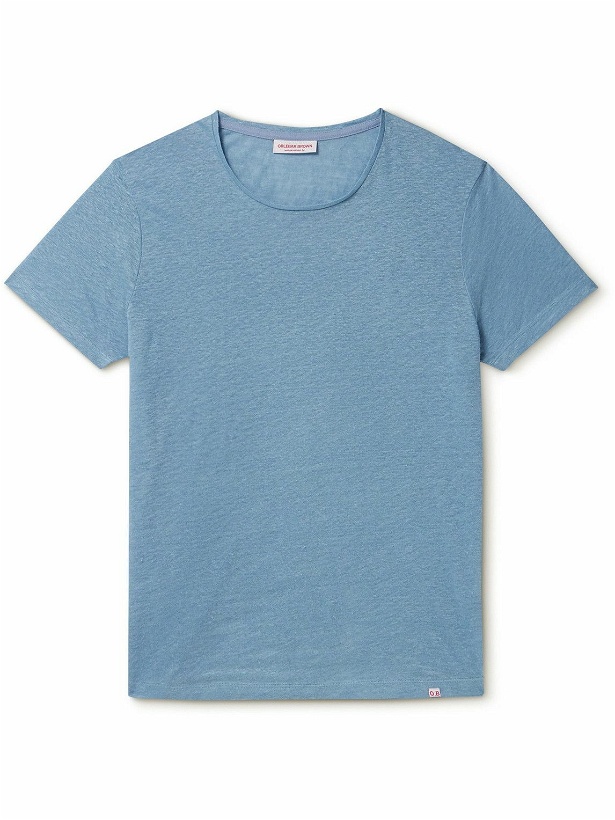 Photo: Orlebar Brown - OB-T Slim-Fit Linen-Jersey T-Shirt - Blue