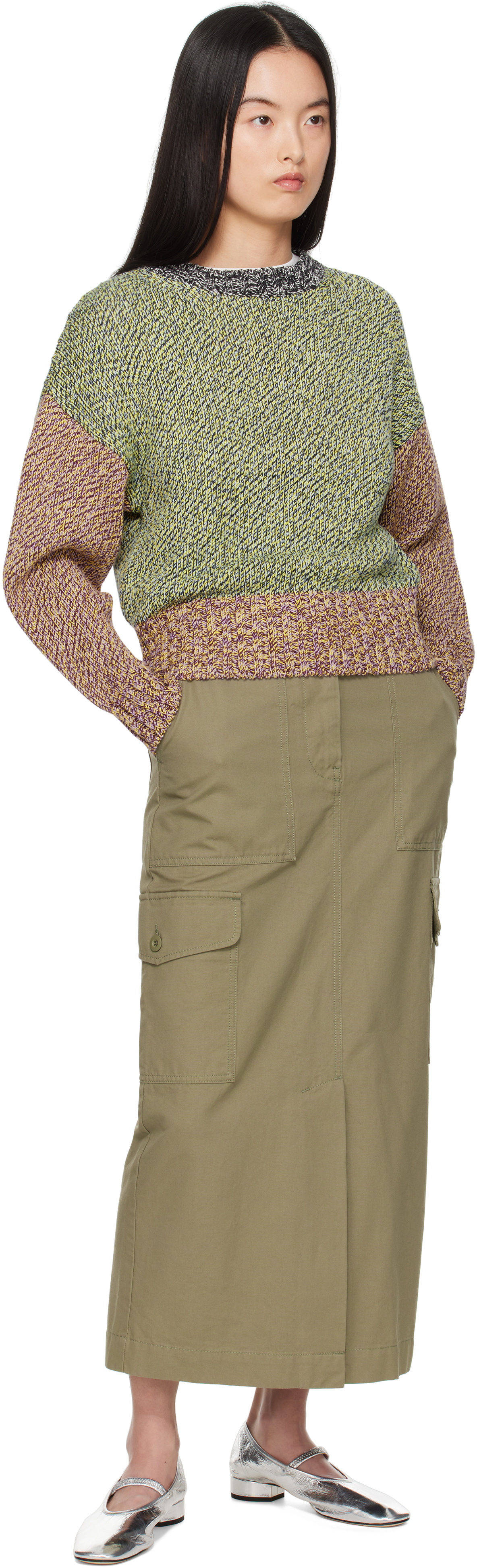 Weekend Max Mara Green Calais Midi Skirt