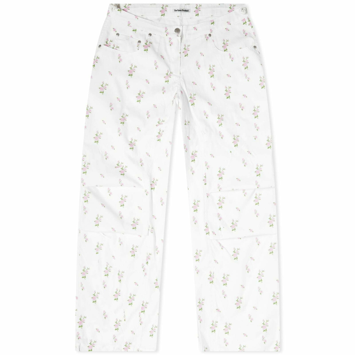 TheOpen Product Women's Flower Parachute Pants in White TheOpen Product