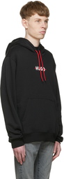 Hugo Black Cotton Hoodie