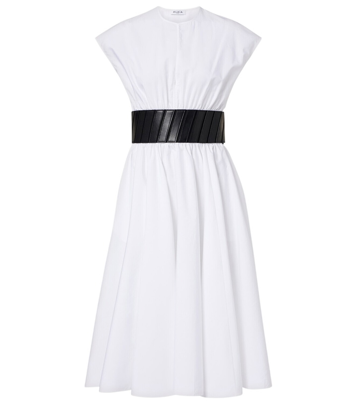 Photo: Alaïa Belted cotton midi dress
