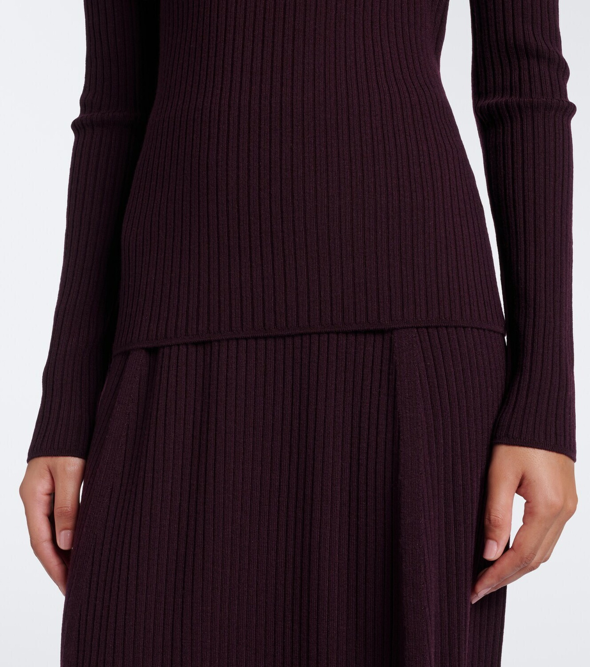 Joseph Ribbed-knit wool-blend polo sweater