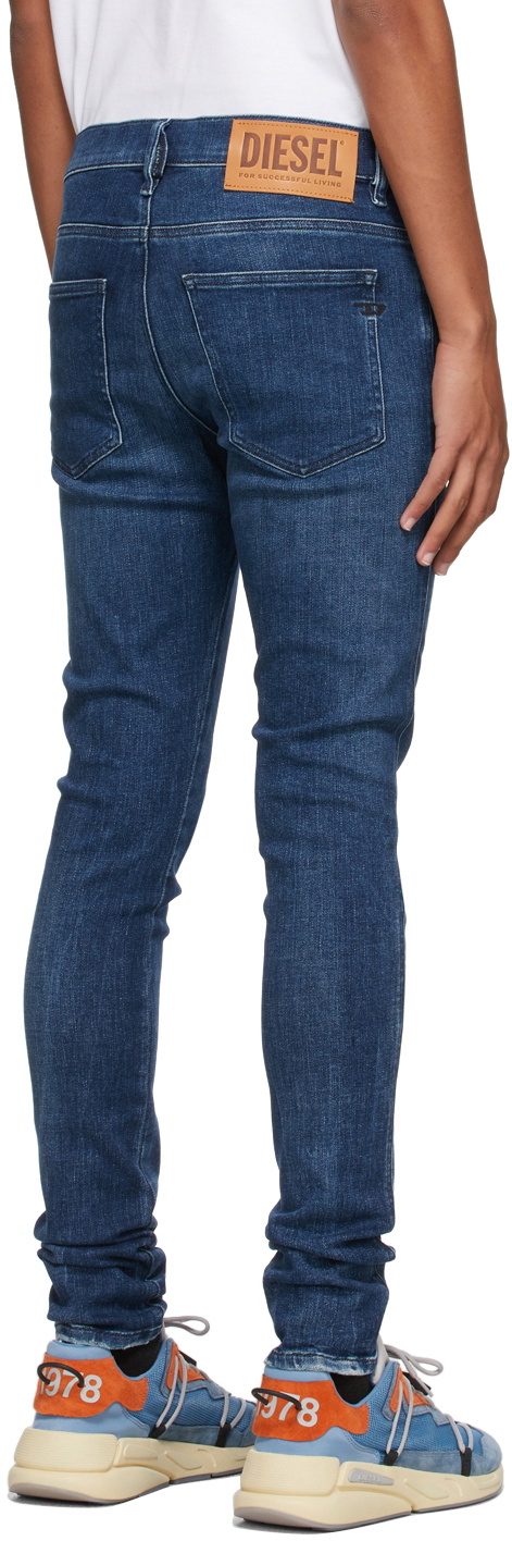 Jeans Diesel D-ISTORT Skinny élasthanne Bleu - Taille W33 L32 - Occasion Très Bon état