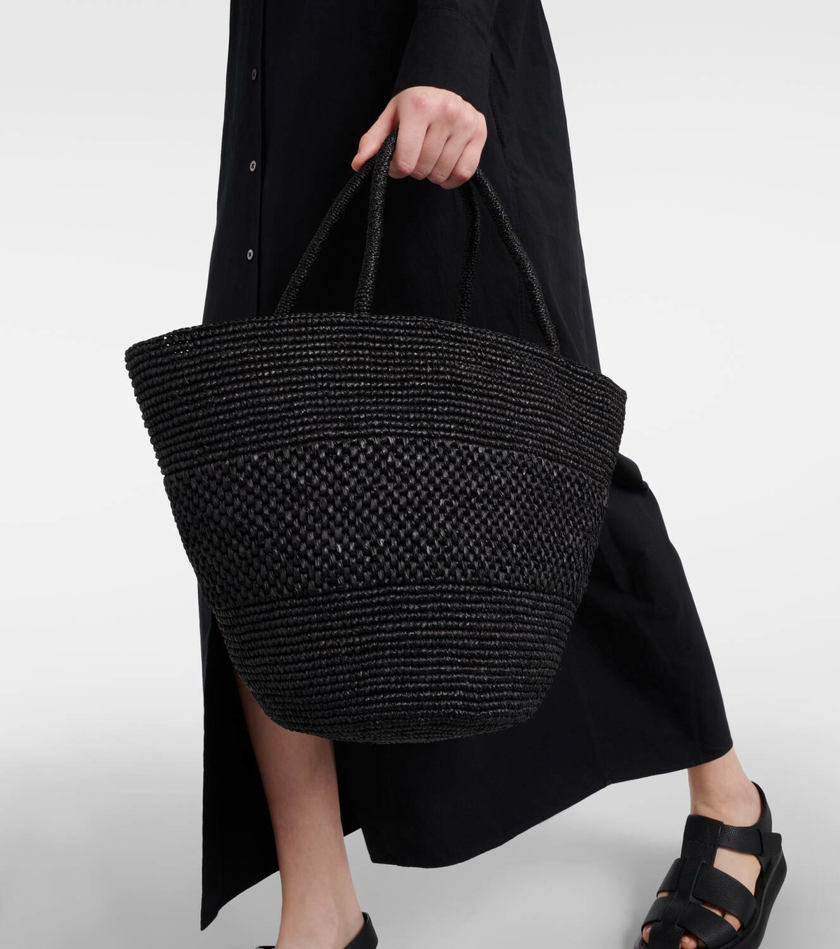 The Row Emilie Small raffia basket bag The Row
