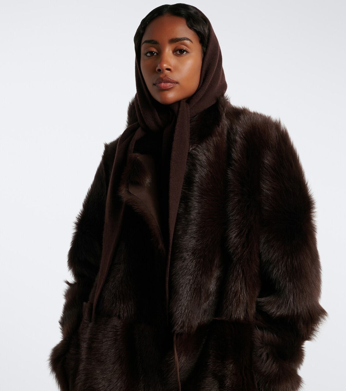 Nour Hammour Niale cashmere hood