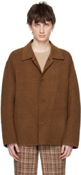 AURALEE Brown Button-Up Jacket