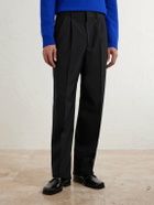 Jil Sander - Straight-Leg Pleated Virgin Wool Trousers - Black