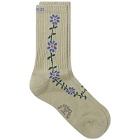 Rostersox Flower Socks in Green