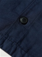Sunspel - Cotton and Linen-Blend Twill Shirt Jacket - Blue