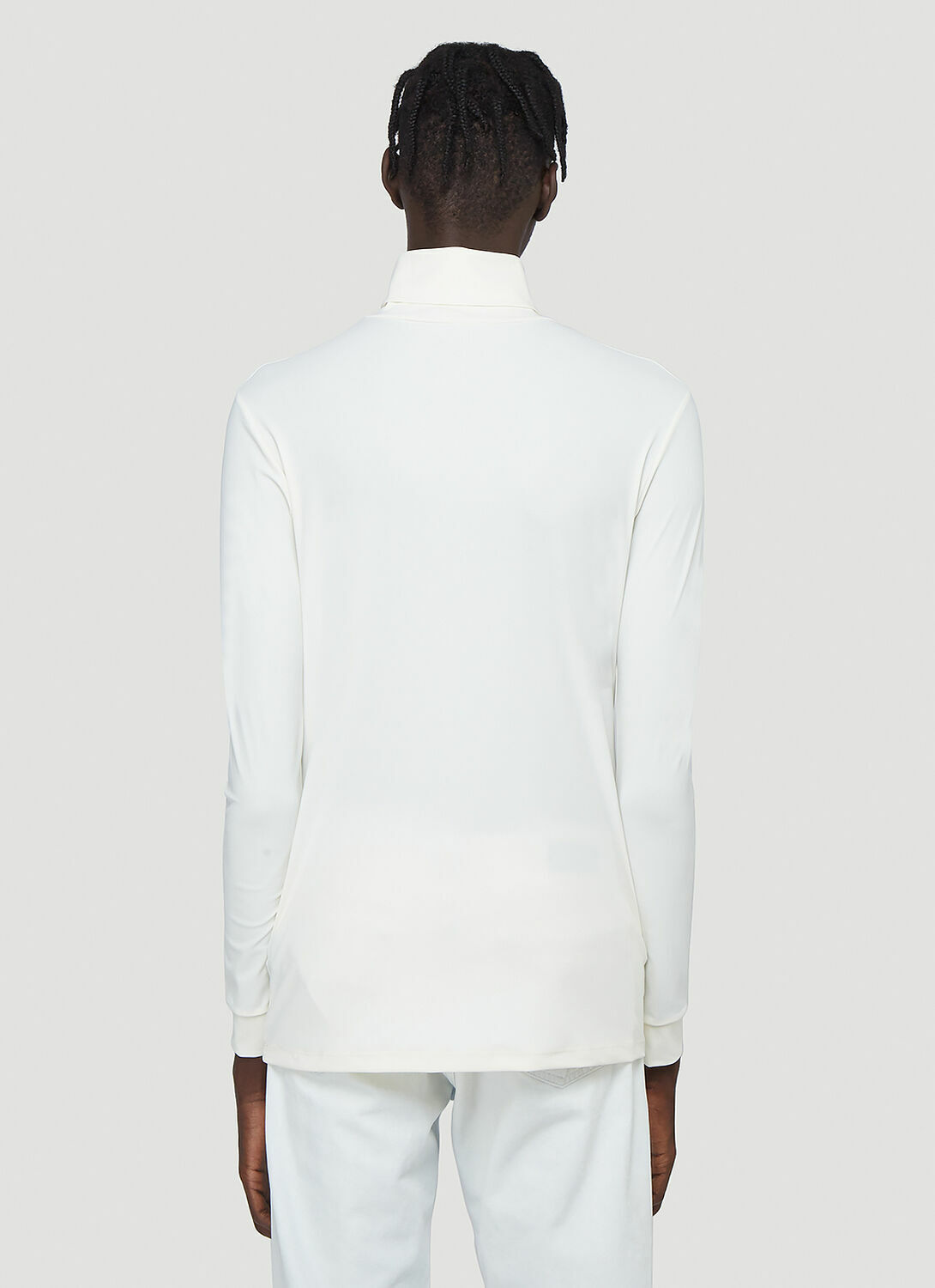 Pleats Please Issey Miyake R-Embroidered Turtleneck Top