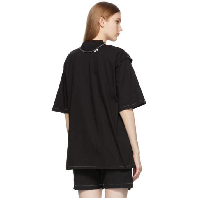 ADER error Black Trace Tape Logo T-Shirt ADER error