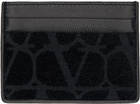 Valentino Garavani Black Toile Iconographe Card Holder