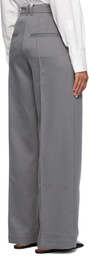 REMAIN Birger Christensen Gray Striped Twill Trousers