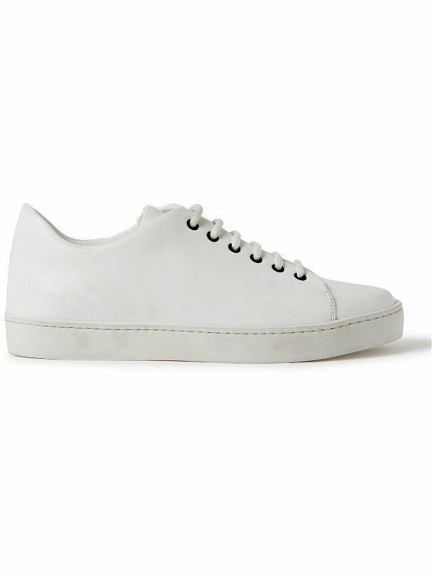 Photo: Manolo Blahnik - Semando Leather Sneakers - White