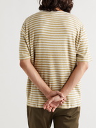 Folk - Classic Striped Slub Cotton-Jersey T-Shirt - Yellow