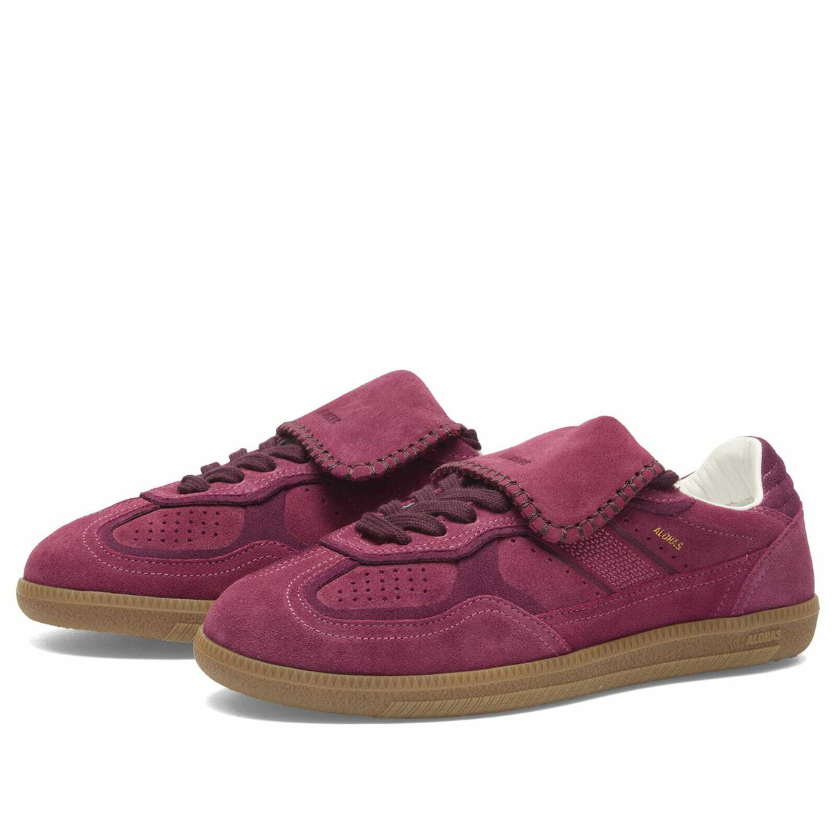 ALOHAS Women's TB 490 Club Suede Leather Sneakers in Suede Raspberry