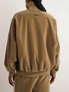 Fear of God - Logo-Appliquéd Cotton and Modal-Blend Velvet Track Jacket - Brown