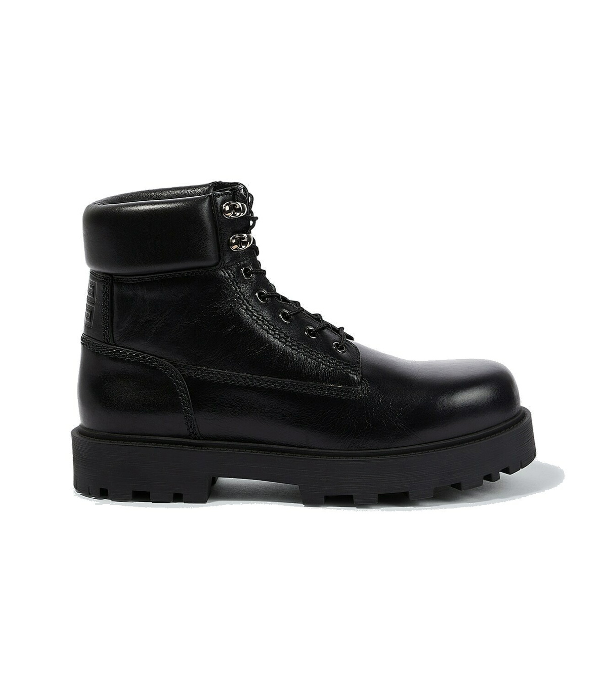 ショートブーツ・ブーティ GIVENCHY BE702E1NG Ankle Boots Black 美品】 GIVENCHY / ジバンシィ | レザー レース切替 ポイン