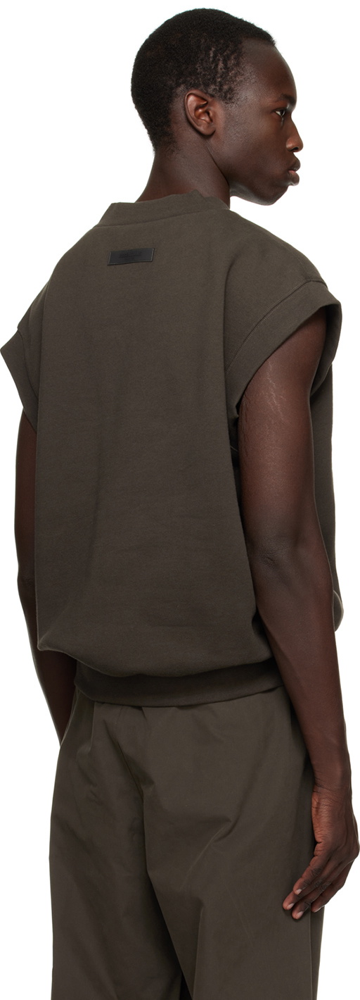 Essentials Gray V-Neck Vest