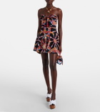 Dolce&Gabbana Printed silk-blend minidress