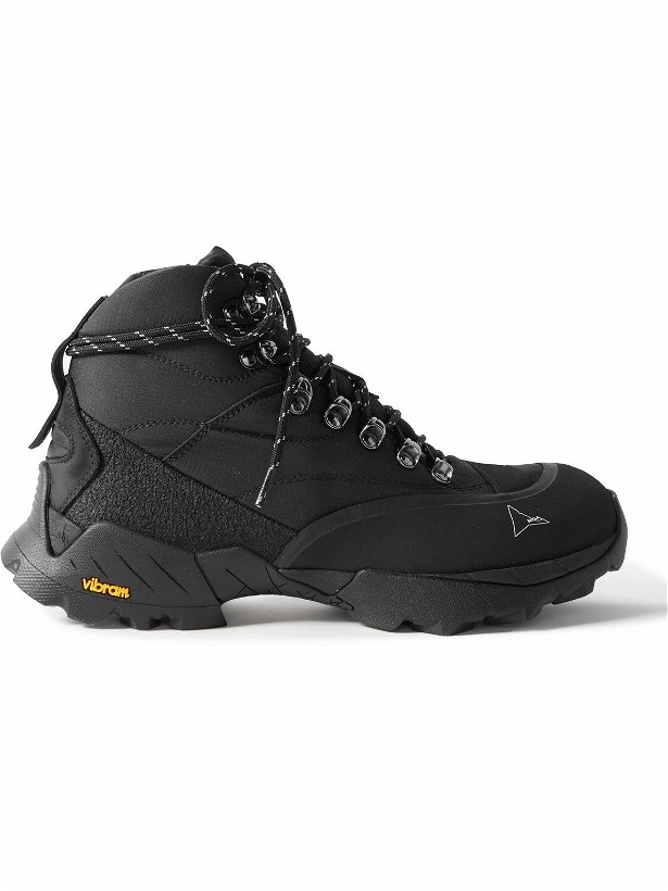 Photo: ROA - Andreas Strap Rubber-Trimmed Ripstop Boots - Black