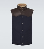 Brunello Cucinelli Shearling-trimmed wool vest