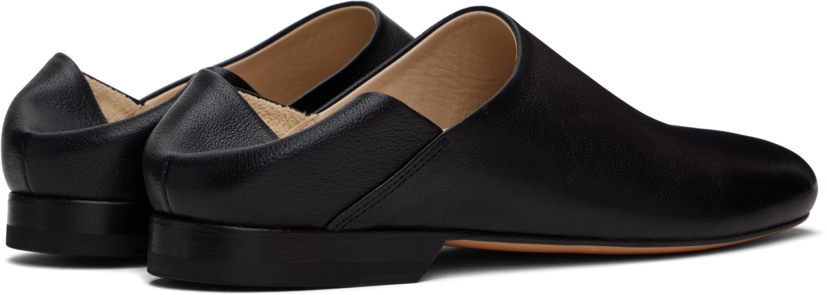 LEMAIRE Black Square Toe Slippers