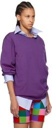 Comme des Garçons Purple Dropped Shoulder Sweater