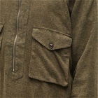 Eastlogue Men's Scout Cord Half Zip Shirt in Khaki Flannel