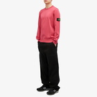 Stone Island Men's Soft Cotton Crew Neck Knit in Fuchsia