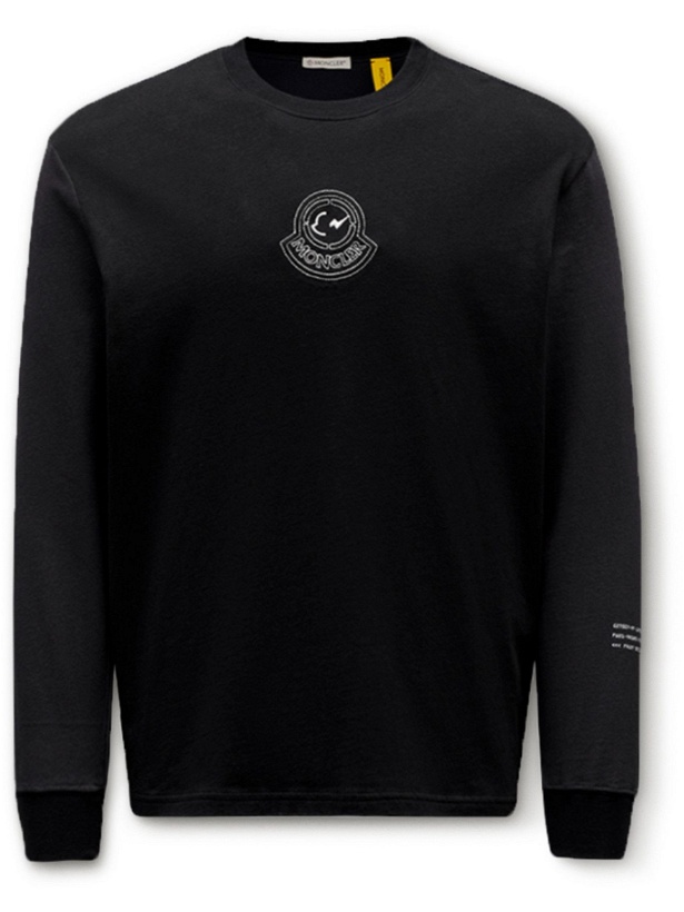 Photo: Moncler Genius - Fragment 7 Printed Cotton-Jersey T-Shirt - Black