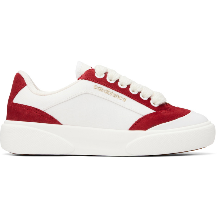 Photo: Casablanca White & Red Del Mar Sneakers