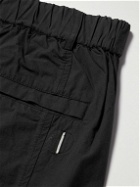 Folk - Prism Straight-Leg Washed Cotton-Poplin Cargo Trousers - Black