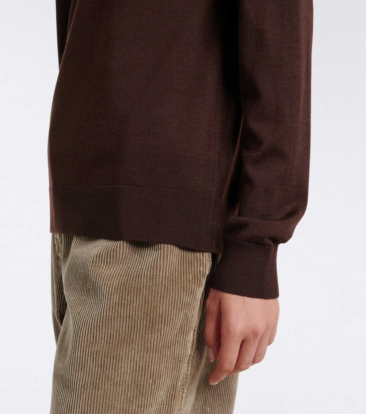 The Row Pauli wool and silk polo sweater