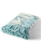 Alanui - Surrounded by the Ocean Fringed Cashmere-Blend Jacquard Blanket
