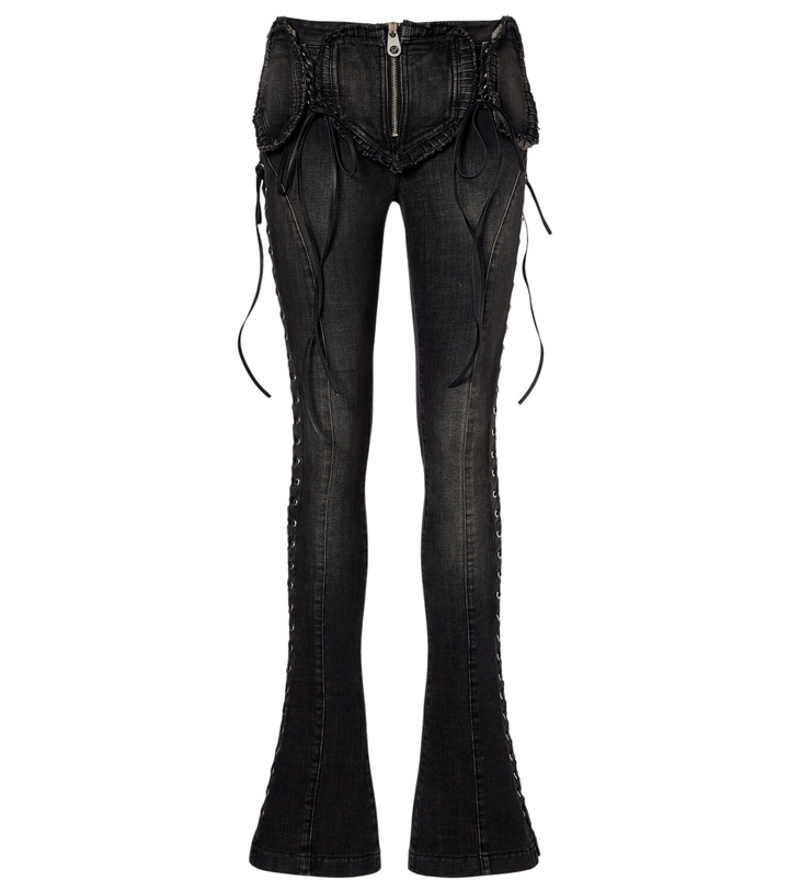 Photo: Blumarine Low-rise slim-fit flared jeans