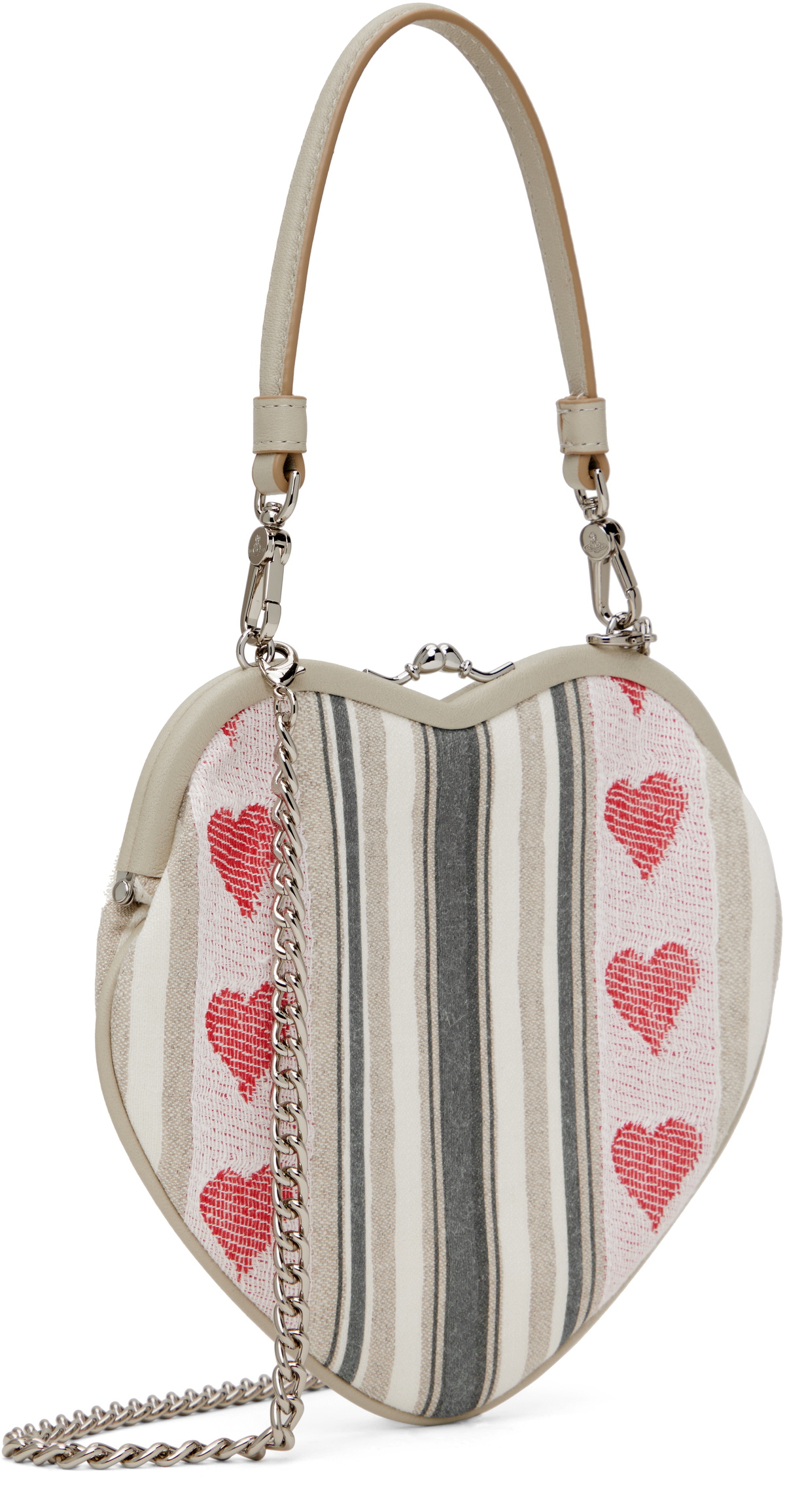 Vivienne Westwood Off-White Belle Heart Frame Bag