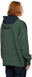 Valentino Navy & Green Two-Tone Hoodie