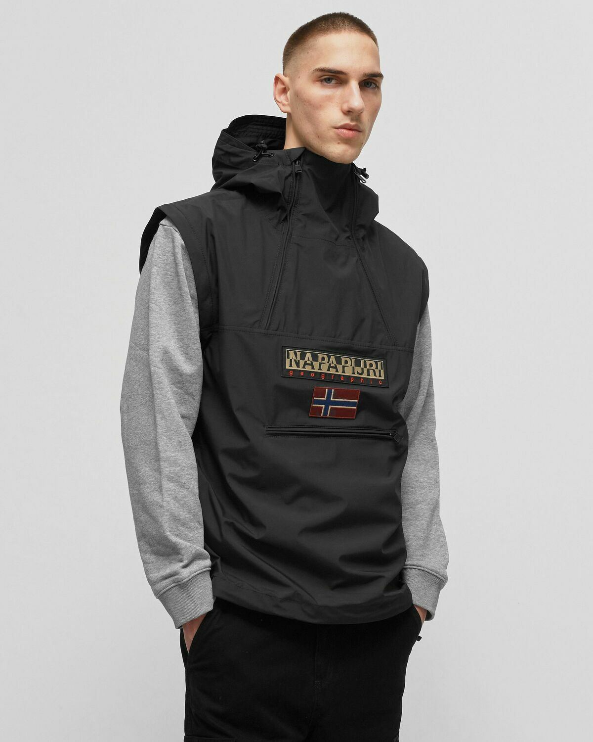 Napapijri Northfarer Shell Black - Mens - Half Zips